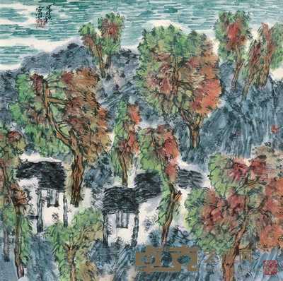 陈向迅 2004年作 兰江记忆 镜心 69×69cm